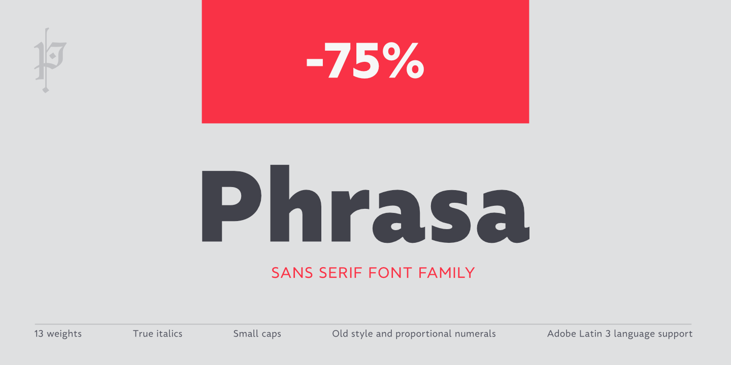 Phrasa Hairline Font preview